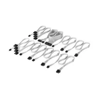 „Corsair Premium Sleeved DC Cable Pro“ rinkinys, skirtas 5 tipo maitinimo blokui – baltas
