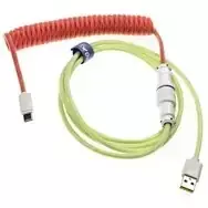 Ducky Premicord Strawberry Frog Coiled Cable, USB Type-C to Type-A - 1.8m