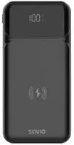 Savio wireless external battery (power bank) | 10000 mAh | black