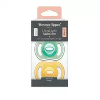 TOMMEE TIPPEE silikoniniai čiulptukai NIGHT GLOW ULTRALIGHT, 0-6 mėn., 2 vnt., 433804