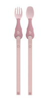 BIBADO prisegami primaitinimo įrankiai 2vnt., blush, BIB224R