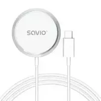 Savio travel charger | 15W | USB-A, USB-C | with USB-A to USB-C cable included | white