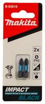Atsuktuvų antgalių komplektas Makita B-63616, PH2, 25 mm, 1/4"