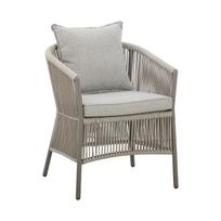 Lauko kėdė Home4you Silva, pilka sp./smėlio sp., 66 cm x 61 cm x 76 cm