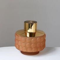 Stiklinė vaza CH330A Gintaro spalvos 15,5x16cm