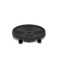 Vazono padėkliukas su ratukais D31-35 cm plastikinis, antracito sp. 11351 STEFAN