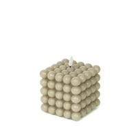 Žvakė LED Burbuliukai 10x10x12 cm rusvos spalvos Countryfield 124457