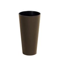 Vazonas PROSPERPLAST TUBUS SLIM ECO WOOD 27/15 L Kavos spalvos