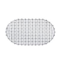 Kilimėlis voniai BERILO 10362 Ovalus pilkas 34x63 cm