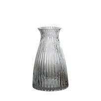 Vaza HR-1220 Pilka stiklinė D8xH20,5 cm