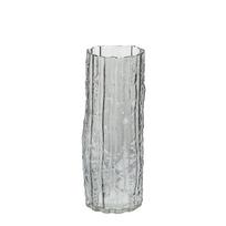 Vaza stiklinė pilkos sp. D12xH30,5 cm HR-ICE1230