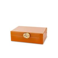 Dėžutė papuošalams STIKLINĖ 179055 Oranžinė su agatu