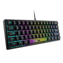 Laidinė RGB klaviatūra K61, 60 %, 62 klavišai, ergonominė, juoda