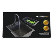 Granitinė kriauklė Granitan granitas žalia/mėlyna