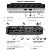 HP Renewed Grade A | ProDesk 400 G4 | Intel Core i3 | i3-8100T | 8GB | SSD | 128GB | Intel UHD Graphics 630 | Windows 11 Pro