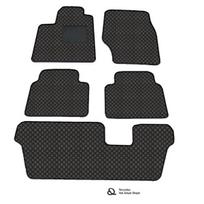 Kilimėliai QuiltyMats Volkswagen Sharan 2010-2023 (7v., I, II ir III eilės) (6 vnt.), Juoda-Juoda /11-MAX2