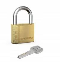 Gerda Brass Plus Kmkn S50 – Masyvi žalvarinė spyna su 3 raktais