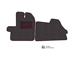 Kilimėliai QuiltyMats MERCEDES-BENZ Sprinter 2006-2018 (3 vietų) (2 vnt.), Juoda-Raudona /16-14