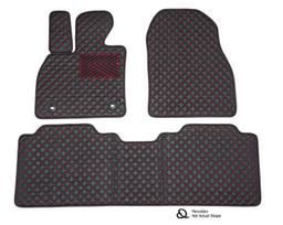 Kilimėliai QuiltyMats Toyota CHR 2016-2023 (Hibridas) (5 vnt.), Juoda-Raudona /16-16