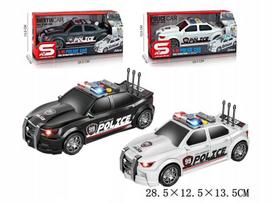 Policijos automobilis su šviesos ir garso efektais