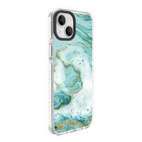 „Evelatus“ dėklas „Apple iPhone 15 PC+TPU“ su „MagSafe“ pritaikytu spaudiniu, mėlynas marmuras