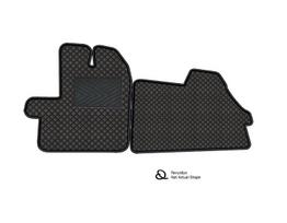Kilimėliai QuiltyMats MERCEDES-BENZ Sprinter 2006-2018 (3 vietų) (2 vnt.), Juoda-Juoda /11-14