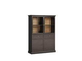 Vitrina Lucca W4D2S, juoda/ruda