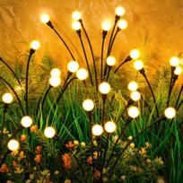 Saulės sodo šviestuvai 4 vnt., 32 LED lauko dekoras