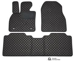 Kilimėliai QuiltyMats Peugeot Partner 2018-dabar (3 vnt.), Juoda-Juoda /11-16