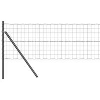 vidaXL Tvora su stulpais Pilka 0,4 x 50 m Plienas ir PVC