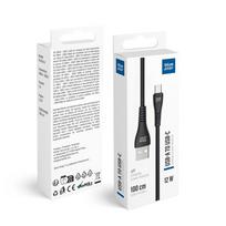 Blue Star USB A to USB C Cable, 2A, 12W, 1 m, PJ-DG4-A, black