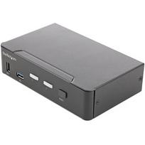 StarTech.com 2-Port HDMI KVM Switch - Single Monitor 4K 60Hz Ultra HD HDR - Desktop HDMI 2.0 KVM Switch with 2-Port USB 3.0 Hub (5Gbps) and 4x USB 2.0 HID, Audio - Hotkey Switching - TAA Compliant