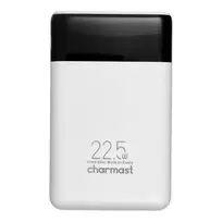 Charmast W1202 Power Bank | 10,000 mAh | 22.5W | PD | USB-C, Lightning | LED Display | white