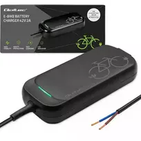 Qoltec Fast Charger for e-bike 36V | 42V | 2A | open cable, no plug | waterproof + power cable