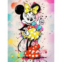 Disney Diamond Painting Minnie Mouse Graffiti Style Sweet and Cool Illustration 5D Full Diamond Art Mosaic DIY Embroidery Cartoon Wall Decoration Round 20x30cm