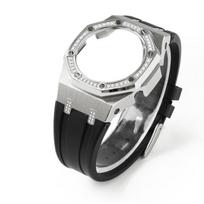 GMA-S2100 Modifikacijų Rinkinys Casio GMA-S2100 Laikrodžiui Nerūdijančio Plieno Metalinis Korpusas Rėmelis Guminis Dirželis Su GMA-S2100 Atnaujinimo Aksesuarais GMA-S2100 gray