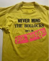 1990-ųjų Vintažiniai Sex Pistols Never Mind The Bollocks Geltoni Visų Dydžių Marškinėliai S