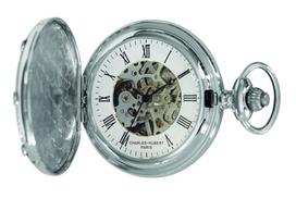 Pocket Mechanical Skeleton DWA079 CHARLES-HUBERT Watch, Hand-Winding, Design, sidabras