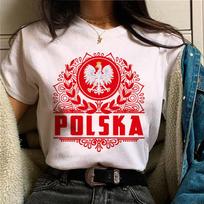 Lenkijos herbas marškinėliai Poland t shirt vėliavos dizainas viršutinė dalis trumpomis rankovėmis gimtadienio dovana Naujas POLSKA POLAND Vėliava Linksmas unisex marškinėlis S