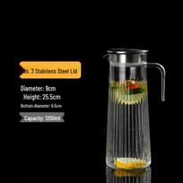 Acrylic Striped Cold Water Pitcher plieninio dangčio spalva