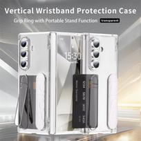 For For Samsung Galaxy Z Fold 7 6 5 4 Wristband Holder Hinge Card Slot Phone Case With Pen Slot & S Pen Screen Protector Film Cover For Galaxy Z Fold 7