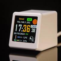 Smart Wifi Weather Station Clock Yellow Digital Clock With Lowest Temperature Highest Temperature Humidity And Date Usb Powered