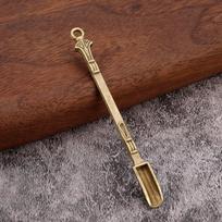 12-1Pc Metal Shovel Spoon Medicine Spoon Micro Debugging Shovel Dessert Salt Teaspoon Mini Powder Spoon Kitchen Gadget Accessory