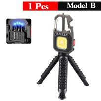 Mini LED žibintuvėlis darbinis žibintas įkraunamas raktų pakabuko apšvietimas lauko stovyklavimo šviestuvas nešiojamasis kišeninis veržliaraktis Atsuktuvas Saugos plaktukas W5138+bracket