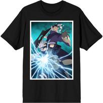 Naruto Shippuden Sasuke and Kakashi Men's Black T-Shirt S juoda