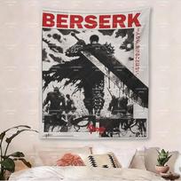 Berserk Guts Manga gobelenas Kentaro Miura Anime sieninė dekoracija Juoda Balta Grimdark Dekoracija Miegamajam Bendrabučiui 74x94cm(29x37in)