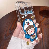 Cartoon D-DoraemonS Phone Case For IPhone 16e 16 15 14 13 12 11 Mini Pro Max Anti Fall Clear Cover iPhone 13pro max