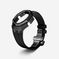 For Casio G-SHOCK Black Knight Watch GA-2100/GA-2110/GA-B2100 Modified Black Diamond Case Stainless Steel Strap Set Accessories 2100 2110mm