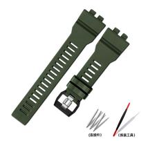 GBA800 Silikoninis dirželis Casio G-SHOCK GBA-800 GMA-B800 GMD-B800GBD-800 Vyriškam lauko sportiniam laikrodžiui Apyrankės Aksesuarai Special size armijos žalia spalva