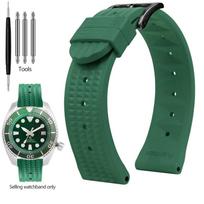 Seiko Prospex Skx007 SRP307 313 SKX779 SKX781 Water Ghost 20mm 22mm Nardymo guminė laikrodžio apyrankė Vyrams vaflinė silikoninė laikrodžio apyrankė 20mm